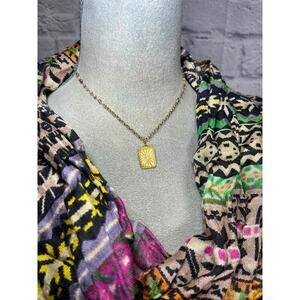 Handmade 10kt gold plated sunburst necklace